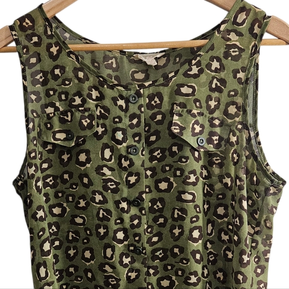 E&M Animal Print Sleeveless Blouse Womem's - Picture 3 of 9